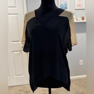 Black and Cream Women's Top
